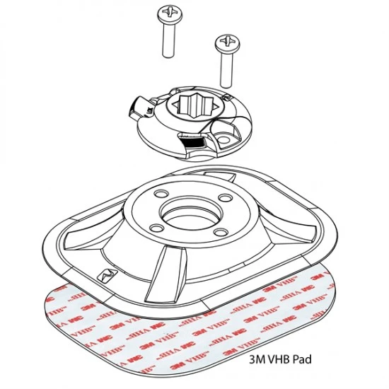 Railblaza RIBPort Incl. Star Port White Con 3M VHB 4 Railblaza RIBPort Incl. Star Port White Con 3M VHB - Imagen 2